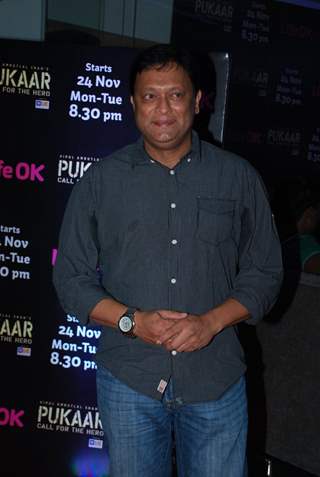 Kiran Karmarkar poses for the media at the Launch of Pukaar - Call For The Hero