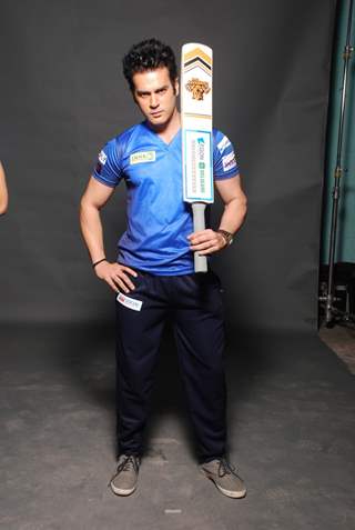 Amit Varma poses for the camera at the Photo Shoot of BCL Team Chandigarh Cubs