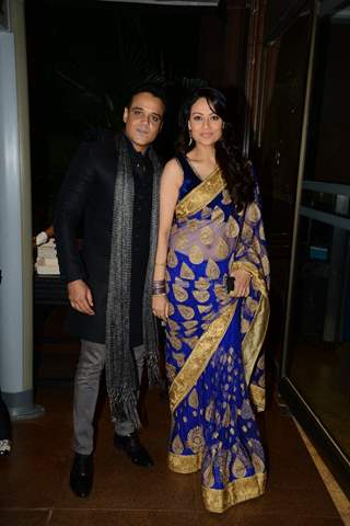 Yash Tonk poses with wife Gauri at Arpita Khan's Wedding Reception