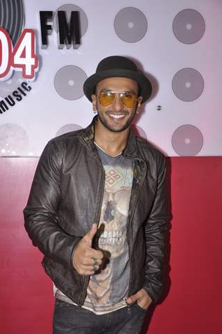 Ranveer Singh poses for the media during the Promotions of Kill Dil at Fever FM