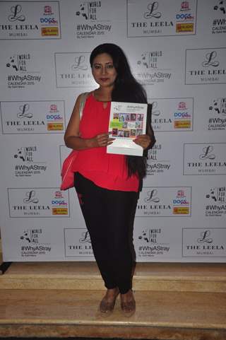 Utkarsha Naik poses for the media at Sahil Mane's 'Why A Stray' Calendar Launch