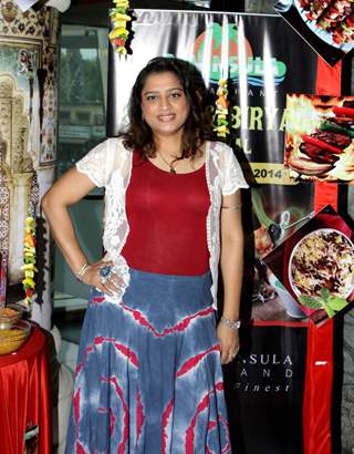 Ekta Jain poses for the media at Kabab and Biryani Food Festival