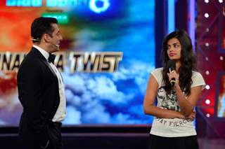 Sonali Raut during her eviction in Bigg Boss 8