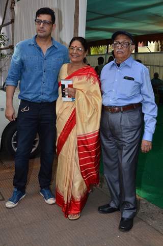 Priyanshu Chatterjee with his family at Anurag Basu's Saraswati Pooja