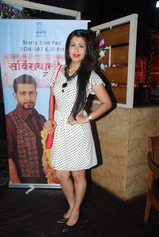 Ankita Bhargava poses for the media at the Launch of Servicewali Bahu