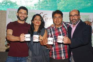 Team poses for the media at the Press Conference of Coffee Bloom