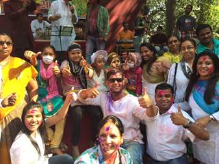 Vikram Singh poses with Cancer Patient Children