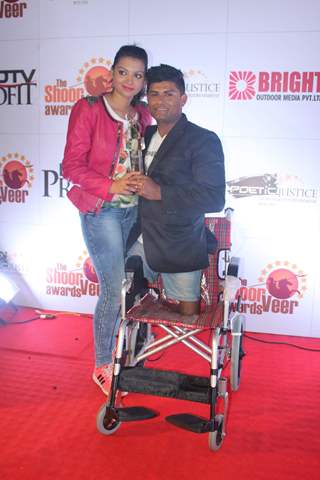 Vinod and Raksha Thakur were seen at Shoor Veer Awards