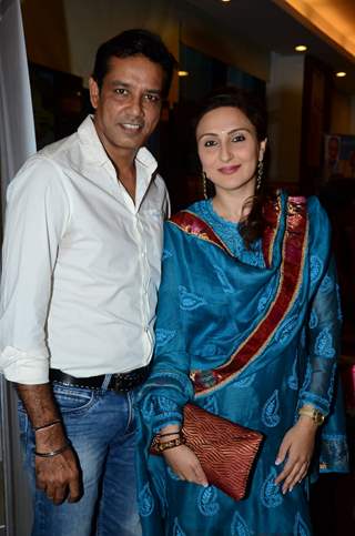 Anup Soni and Juhi Babbar pose for the media at Launch of the Book Great Grandma's Kitchen Secret