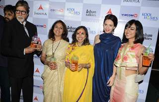 Margarita With A Straw team poses with Big B at the premiere