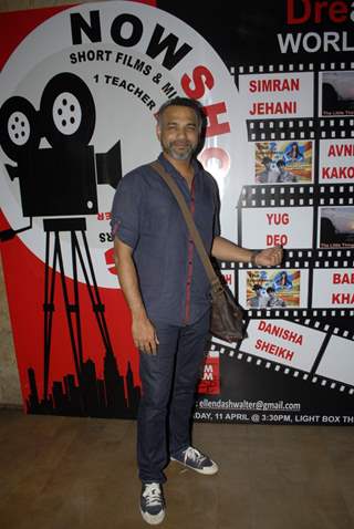 Abhinay Deo poses at Dream Team World Premier