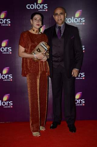 Puneet Issar withe his Wife at Color's Party