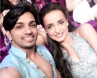 Sanaya Irani with her choreographer in Jhalak Dikhhlaa Jaa