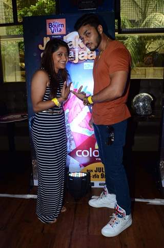 Rapper Raftaar With His Choreographer at the Launch of Colors Jhalak Dikhla Jaa Season 8