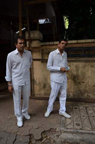 Abbas and Hussain Burmawalla Snapped at Prayer Meet of Mahesh Dada