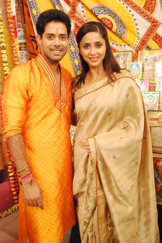 Aarya Dharmachand Kumar and Gautami Kapoor on the Sets of Tere Sheher Mein