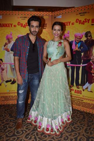 Tia Bajpai and Satyajeet Dubey at Press Meet of Baankey Ki Crazy Baraat