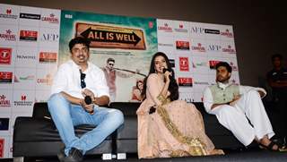 Umesh Shukla, Asin and Abhishek Bachchan at Press Meet of All Is Well