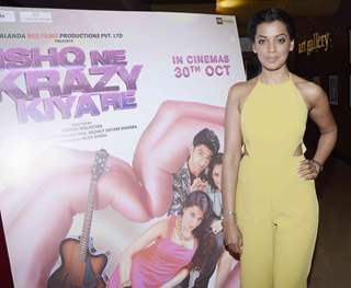 Mughda Ghodse poses for the media at the Trailer Launch of Ishq ne Krazy Kia Re