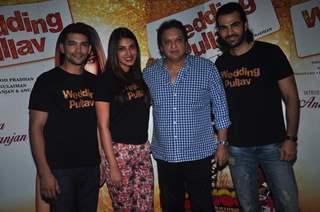 Anushka Ranjan, Diganth and Karan V Grover at Promotions of Wedding Pullav