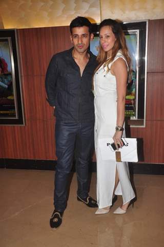 Harmeet Singh with wife Sunaina at the Premier of Wedding Pullav