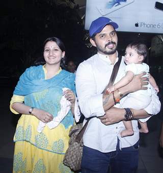 Shreesanth and Wife Snapped at Airport