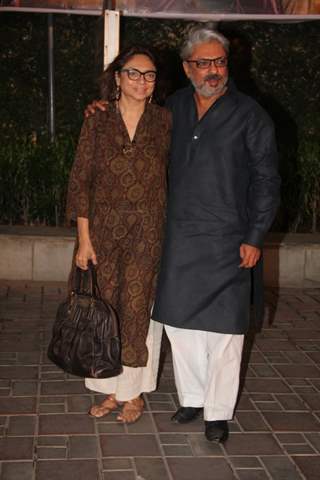 Sanjay Leela Bhansali with Bela Segal at the Trailer Launch of 'Bajirao Mastani'