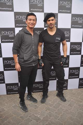 Varun Dhawan and Baichung Bhutia Shoot Ponds Men Ad