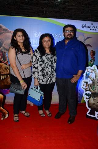 Deven Bhojani with his Family at Special Screening of 'The Good Dinosaur'