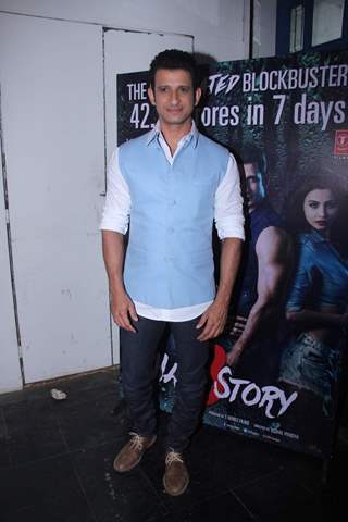 Sharman Joshi poses for the media at the Success Bash of Hate Story 3
