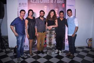 Team poses for the media at the Success Bash of Hate Story 3