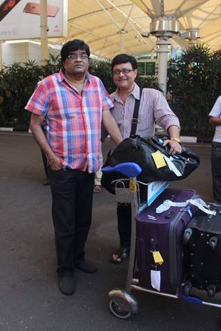 Ashok Saraf and Sachin Pilgaonkar Snapped at Airport