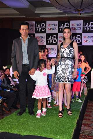 Manoj Bajpayee and Neha Bajpayee with Daughter at Western Basics Kids Collection Launch