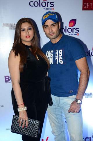 Vivian and Vahbbiz Dsena at Launch of Anthem for BCL Team 'Mumbai Tigers'