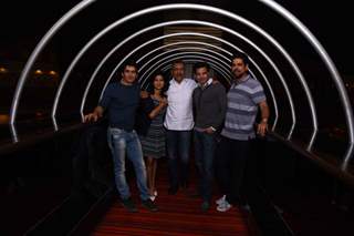 Manav Kaul, Rahul Bhat, Prakash Jha and Murli Sharma at Promotions of 'Jai Gangaajal'