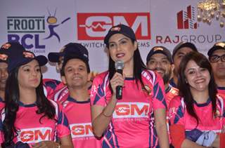 Kamya Punjabi at BCL's Jaipur Raj Joshiley Jersey Launch