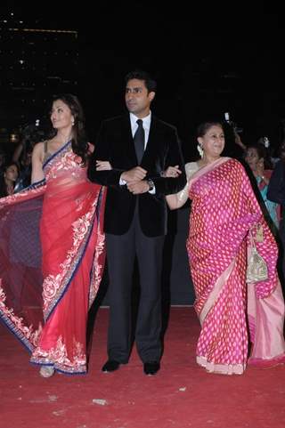 Abhishek Bachchan with wife Aishwarya and mother Jaya