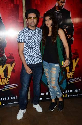 Ayushmann Khurrana with wife at Special Screening of Rocky Handsome