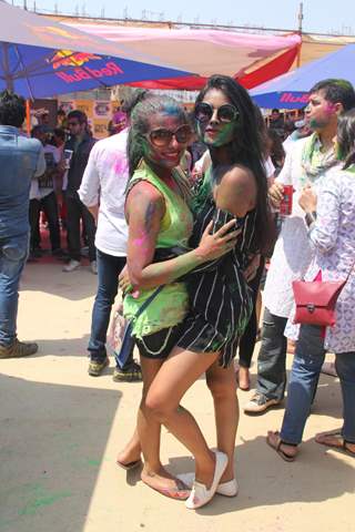 Nia Sharma and Amrin Chakkiwala at BCL's Holi Celebrations