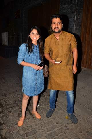 Sonalee Kulkarni and Jitendra Joshi attends a Party at Aamir Khan's Residence