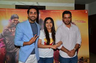 Bhumi Pednekar & Ayushmann Khurrana  at Media Interactions with Dum Laga Ke Haisha Team