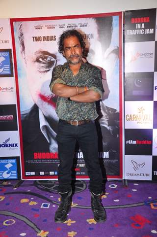 Actor Indal Raja at the Promotions of 'Buddha in a Traffic Jam'