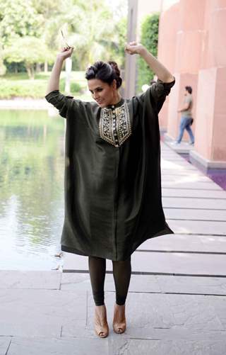 Neha Dhupia at Press Meet of 'Santa Banta Pvt. Ltd.'