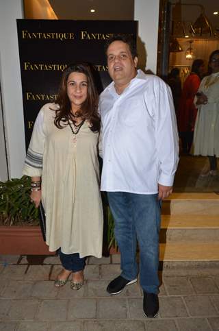 Amrita Singh with Sandeep Khosla at Fantastique store launch