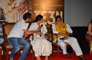 Sujoy Ghosh, and Amitabh Bachchan and Vidya Balan at Trailer Launch of 'TE3N'