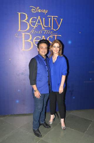 Adnan Sami with Wife at Special Screening of Disney's 'Beauty and the Beast'