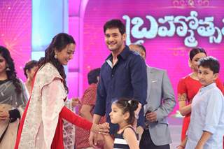 Mahesh Babu and Namrata Shirodkar at Trailer Launch of the film 'Brahmotsavam'