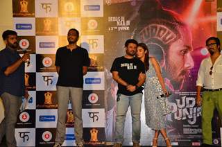 Abhishek Chaubey, Alia Bhatt and music composer Amit Trivedi  at Song Launch of 'Udta Punjab'