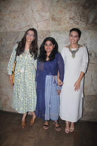 Sonam Kapoor, Ashwini Iyer Tiwari & Swara Bhaskar at Screening of 'Nil Battey Sannata'