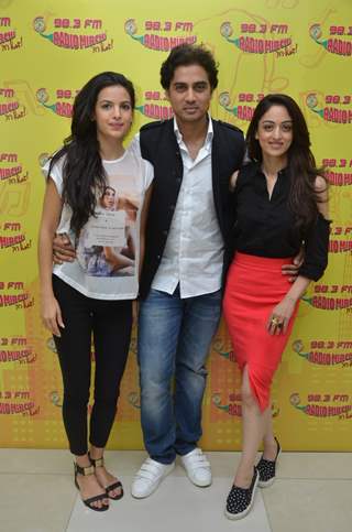 Cast of film '7 Hours To Go' for Promotions at Radio Mirchi Studio